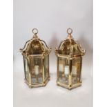 Pair of exceptional quality wall lanterns.