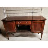 Edwardian mahogany inlaid sideboard.