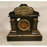 19th.C. marble mantle clock.