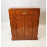 Mahogany and brass campaign style drink's cabinet.
