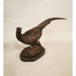 Bronze model of pheasant.