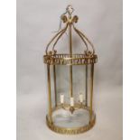 Good quality brass hall lantern.