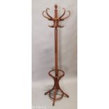 Early 20th C. bentwood hat and coat stand.