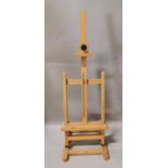 20th C. artist easel {74 cm H x 28 cm W x 33 cm D}.