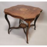 Edwardian rosewood centre table.