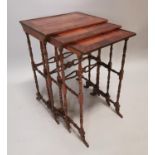 Edwardian mahogany nest of tables.