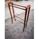 Edwardian mahogany towel rail.