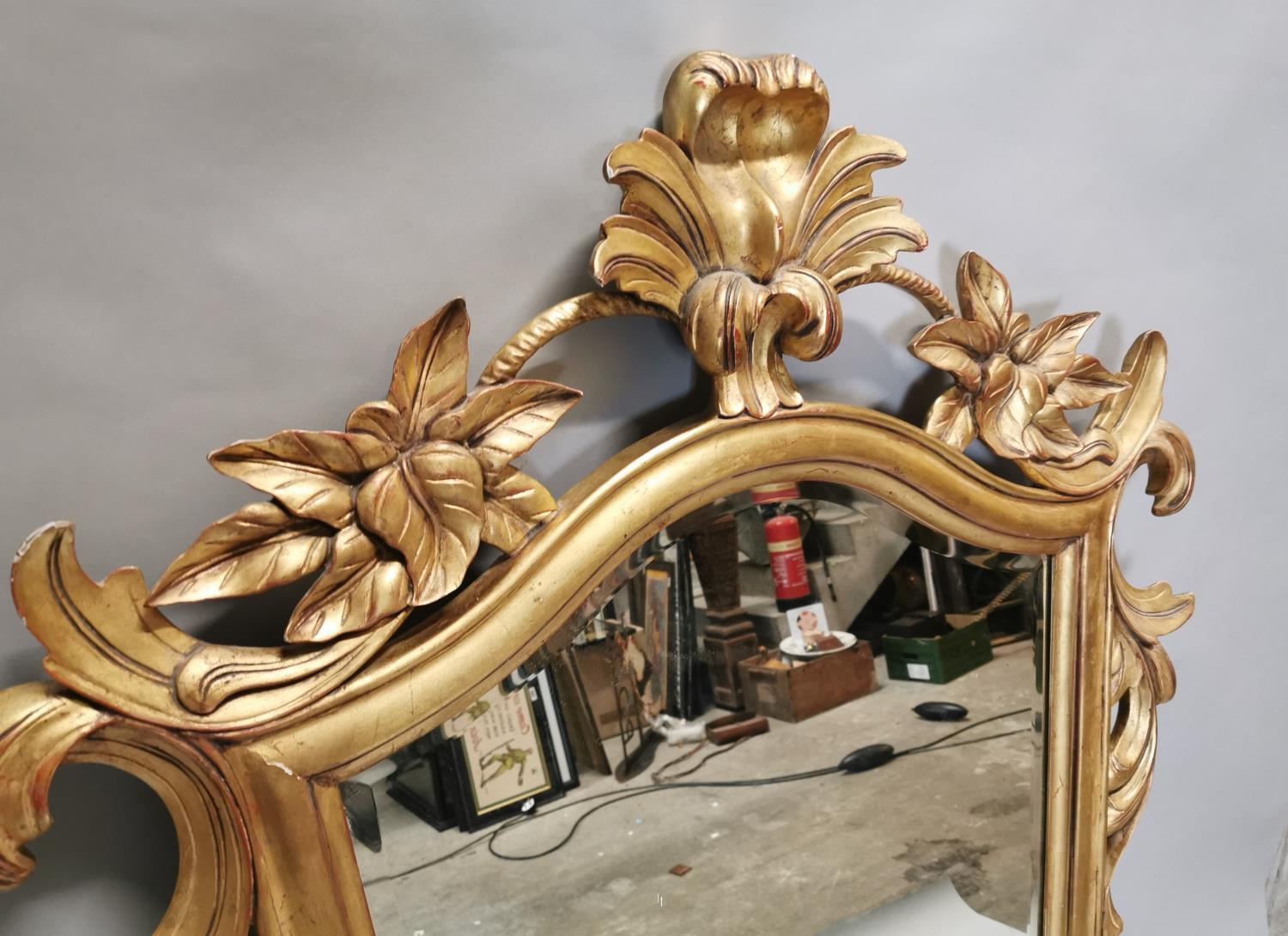 Carved giltwood overmantle. - Image 2 of 3