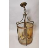 Brass hall lantern.