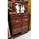 19th C. mahogany ship's wash cabinet.