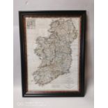 Framed map of Ireland.