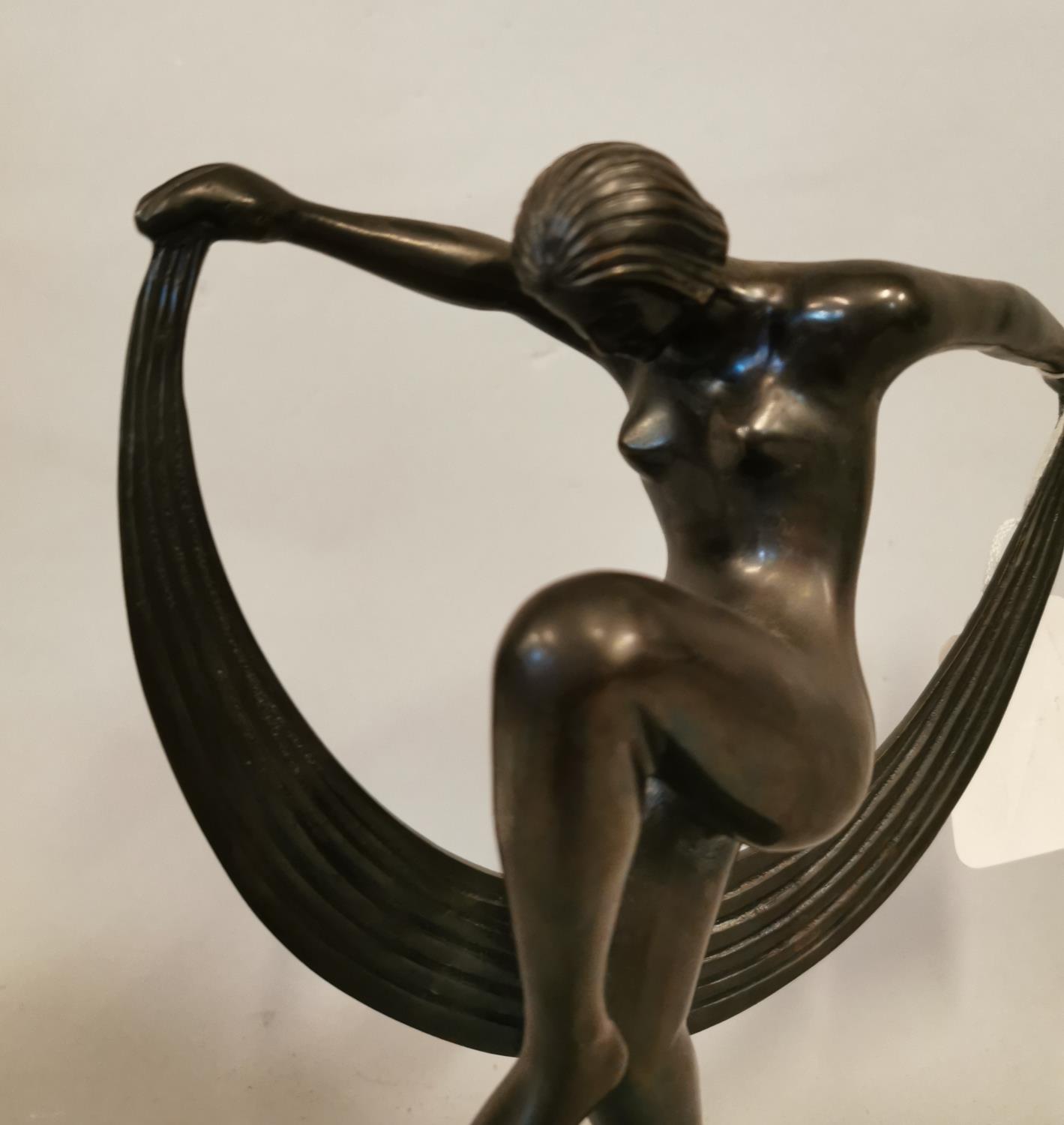 Bronze figurine of a lady. - Image 3 of 4