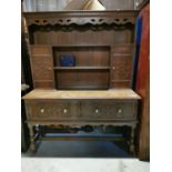 Edwardian carved oak dresser