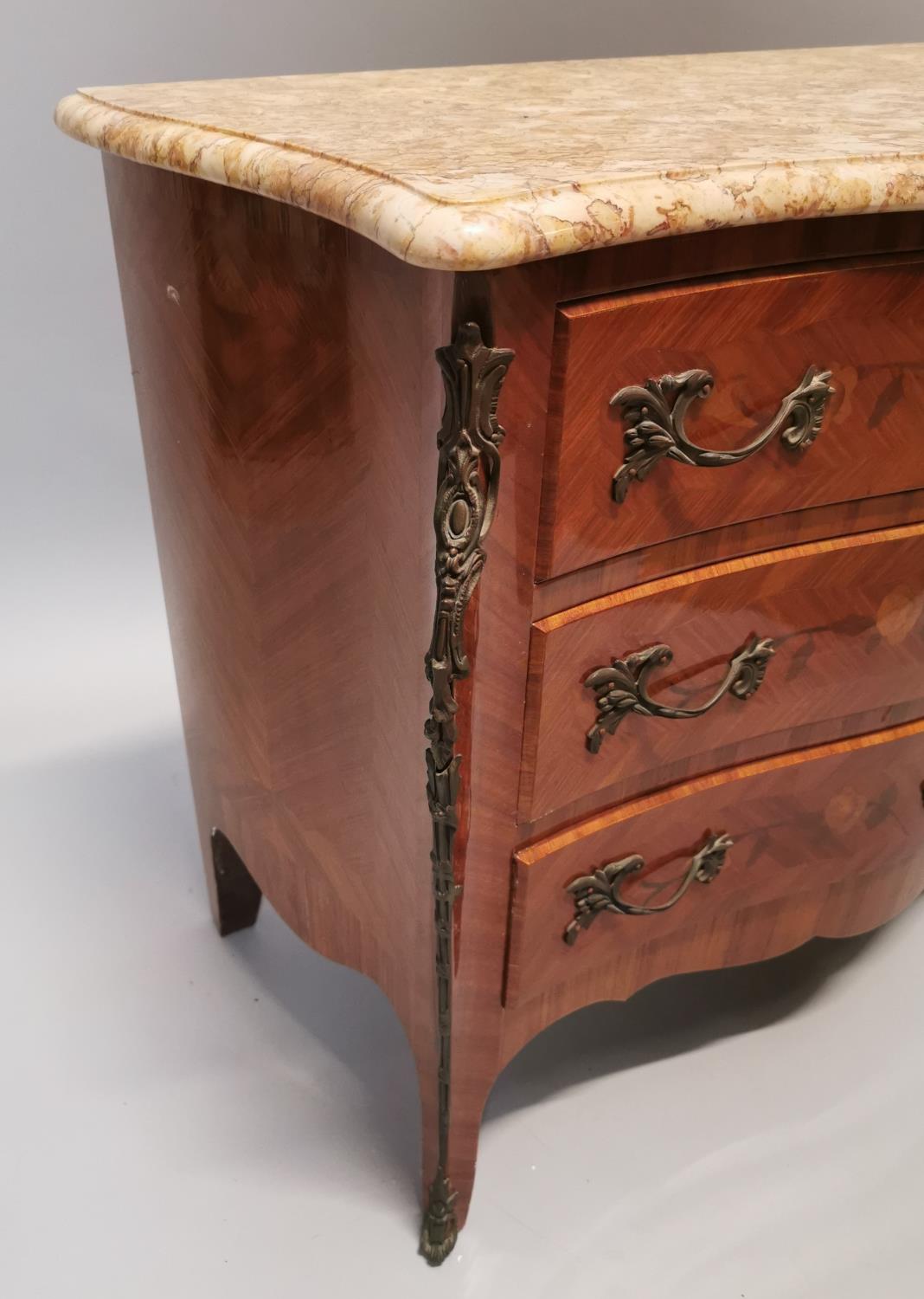 French kingwood and inlaid commode. - Image 3 of 5