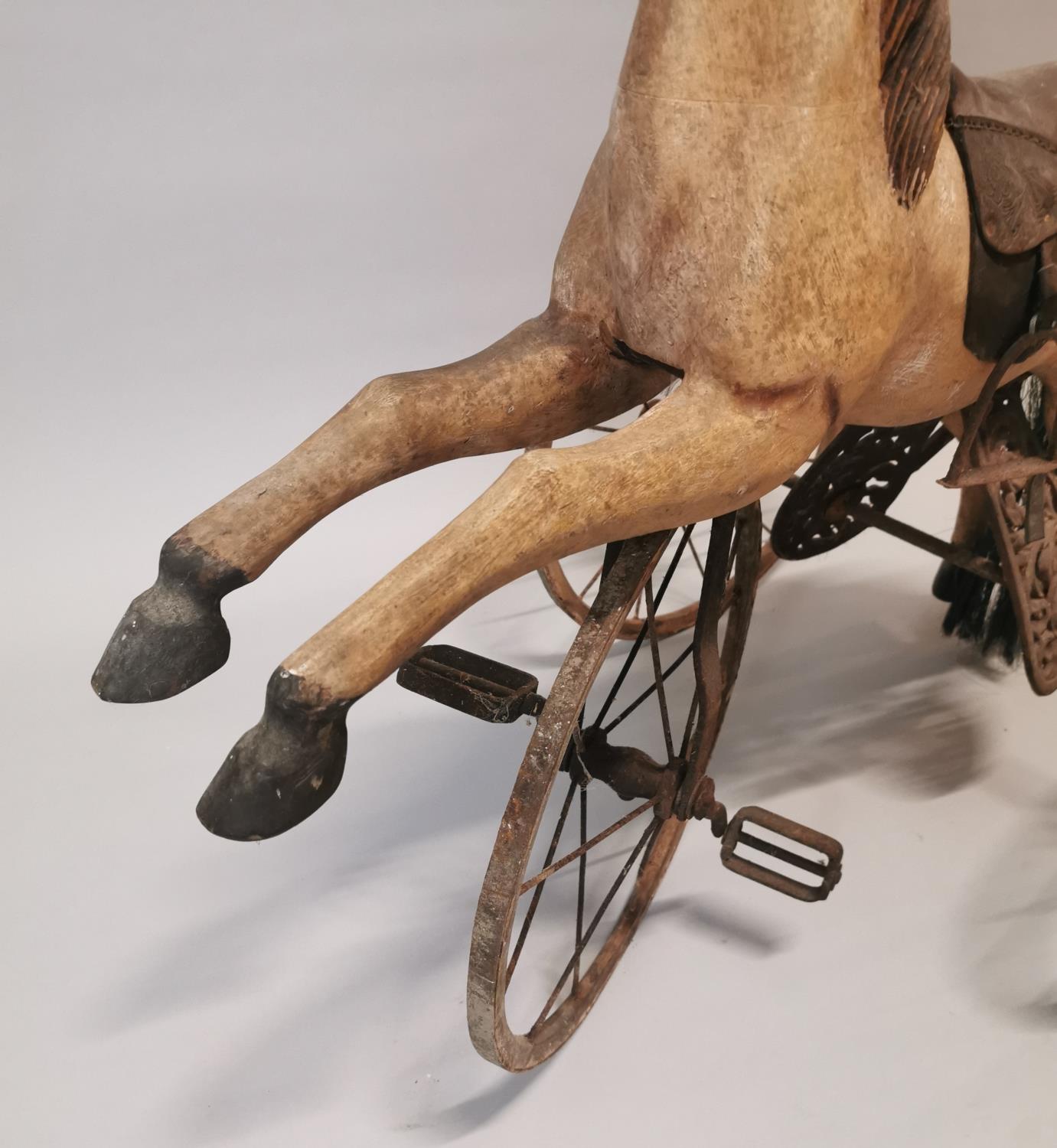 Early 20th C. Child's pedal horse. - Image 4 of 4