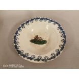 Late 19th C. spongeware porridge bowl.