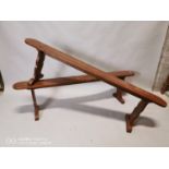 Pair of early 20th C. oak and elm benches.