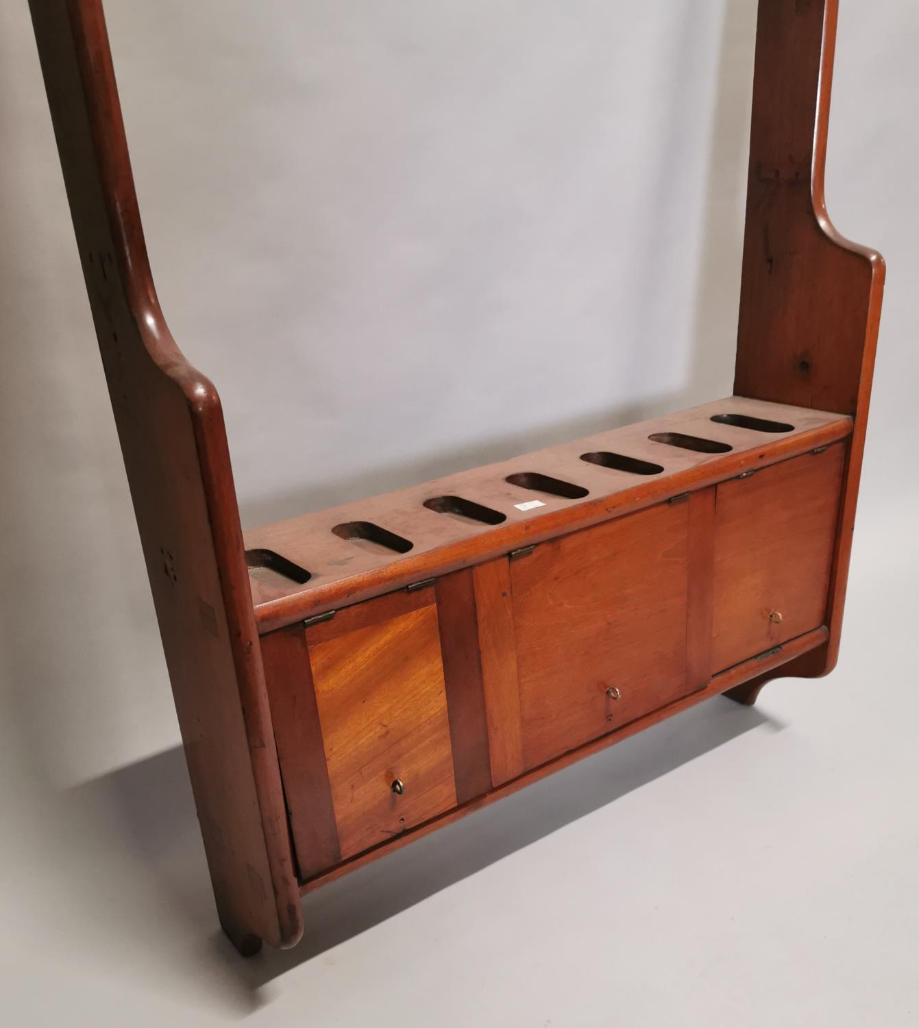 19th C. mahogany gun rack. - Image 2 of 3