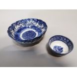 Two 19th C. blue and white Oriental bowls.