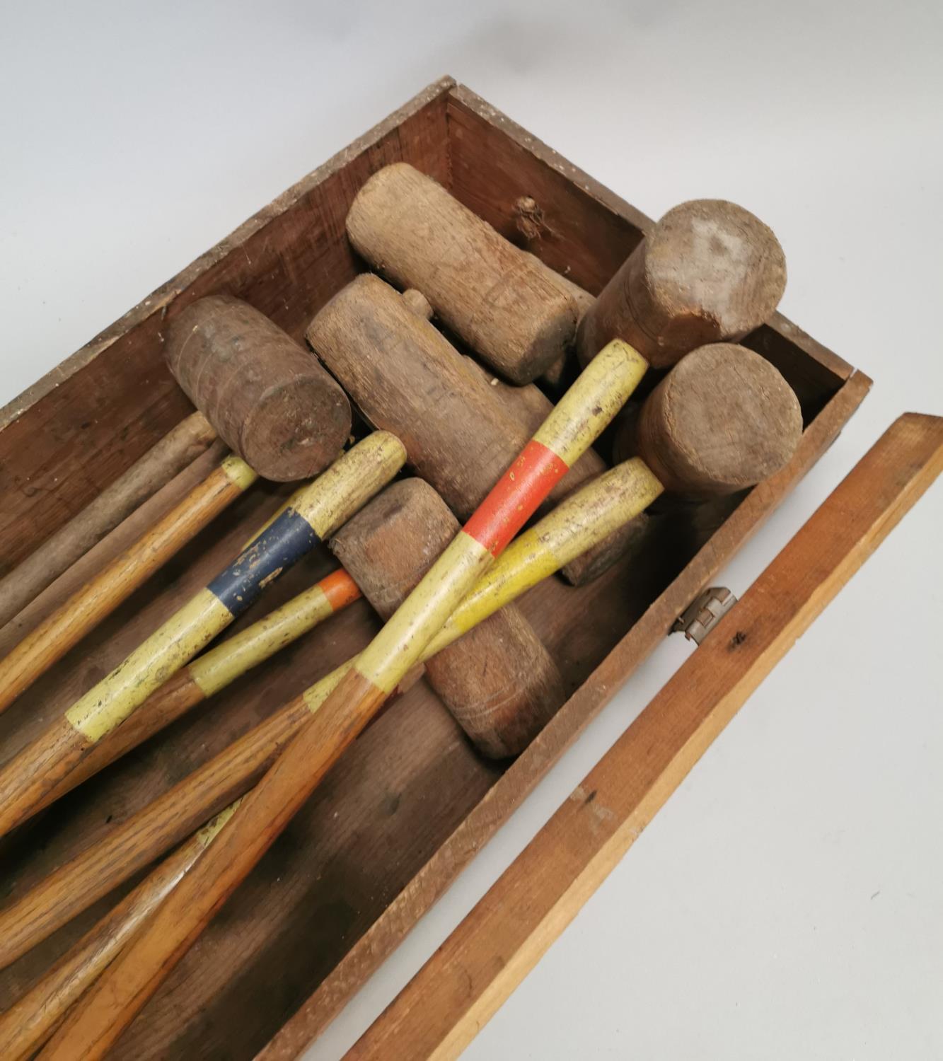 Early 20th. C. partial Croquet set. - Image 3 of 3