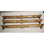 Set of three Victorian curtain pediments.