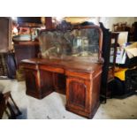 Victorian mahogany pedestal sideboard.