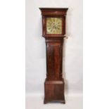 Irish Georgian mahogany long case clock.