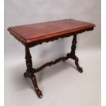 19th C. mahogany side table.