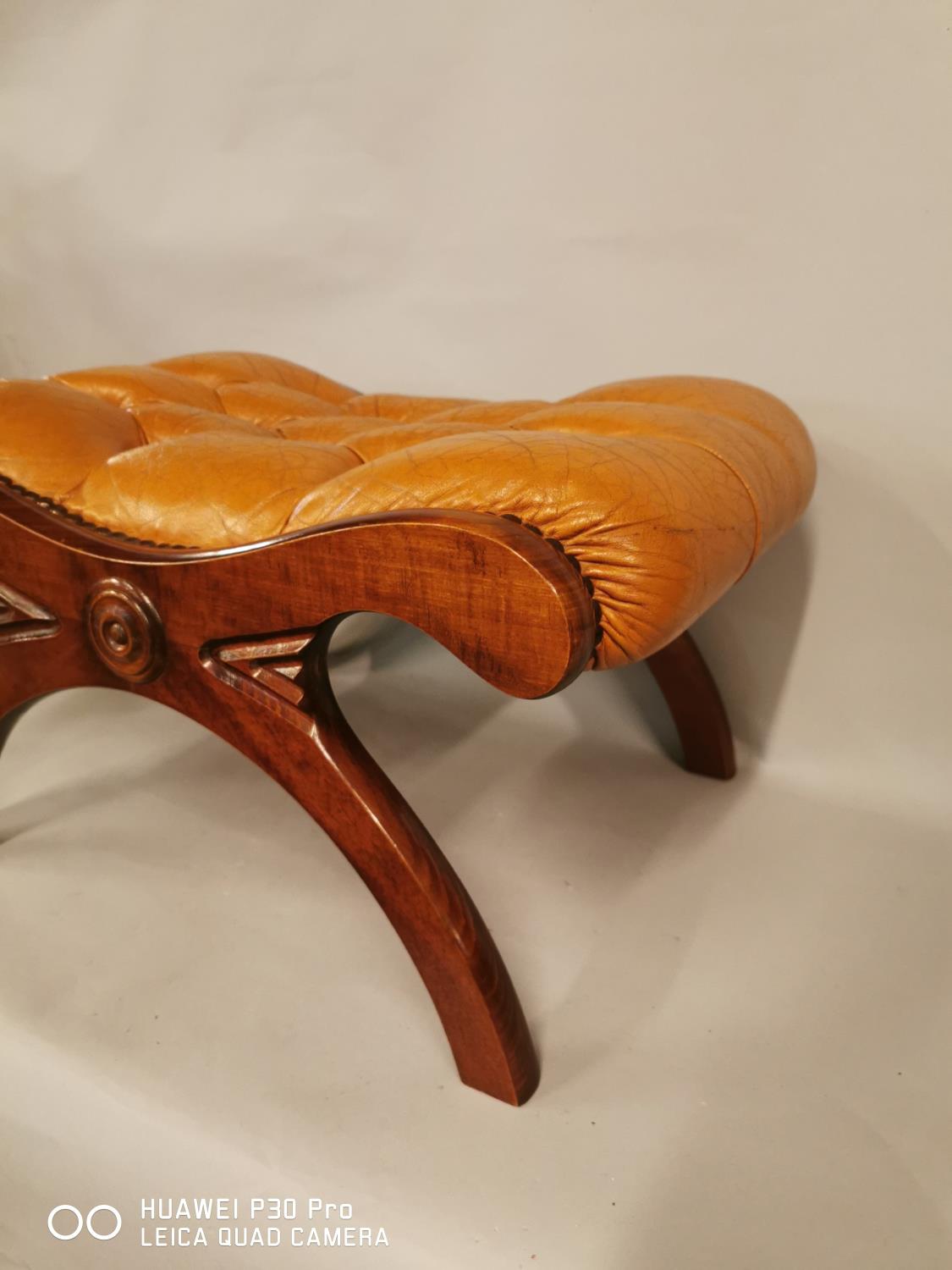 Mahogany foot stool. - Image 2 of 3