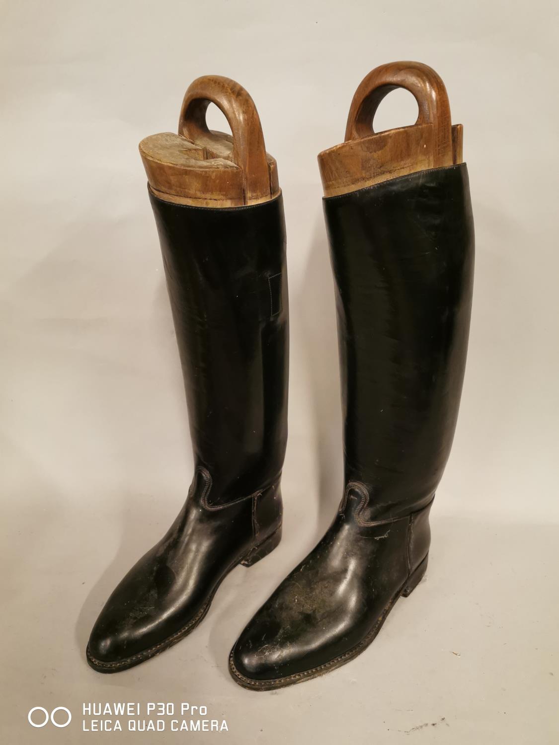 Pair of leather riding boots.