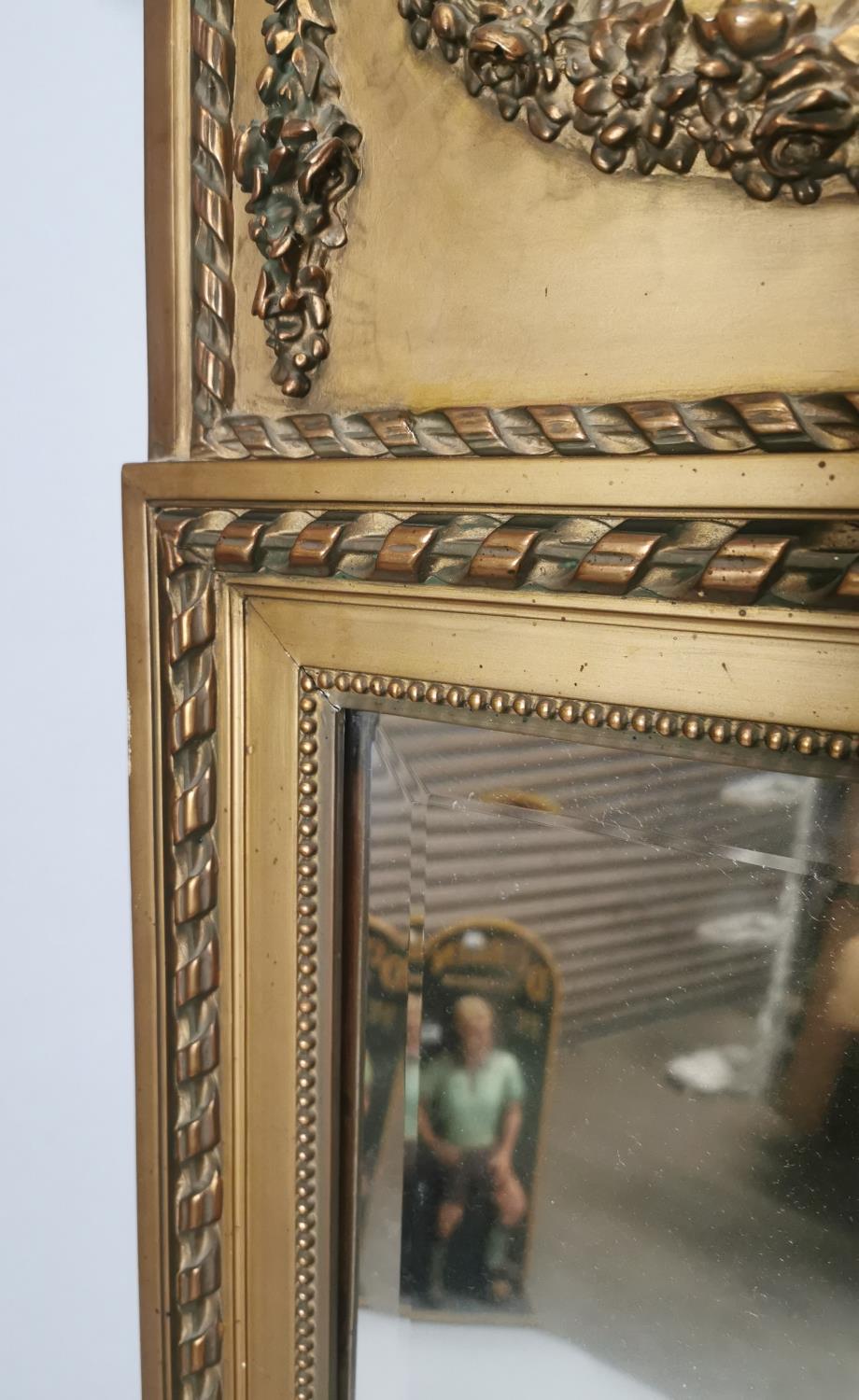 19th C. giltwood and gesso pier mirror. - Image 4 of 4