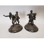Pair of 19th bronze figures of Soldiers.
