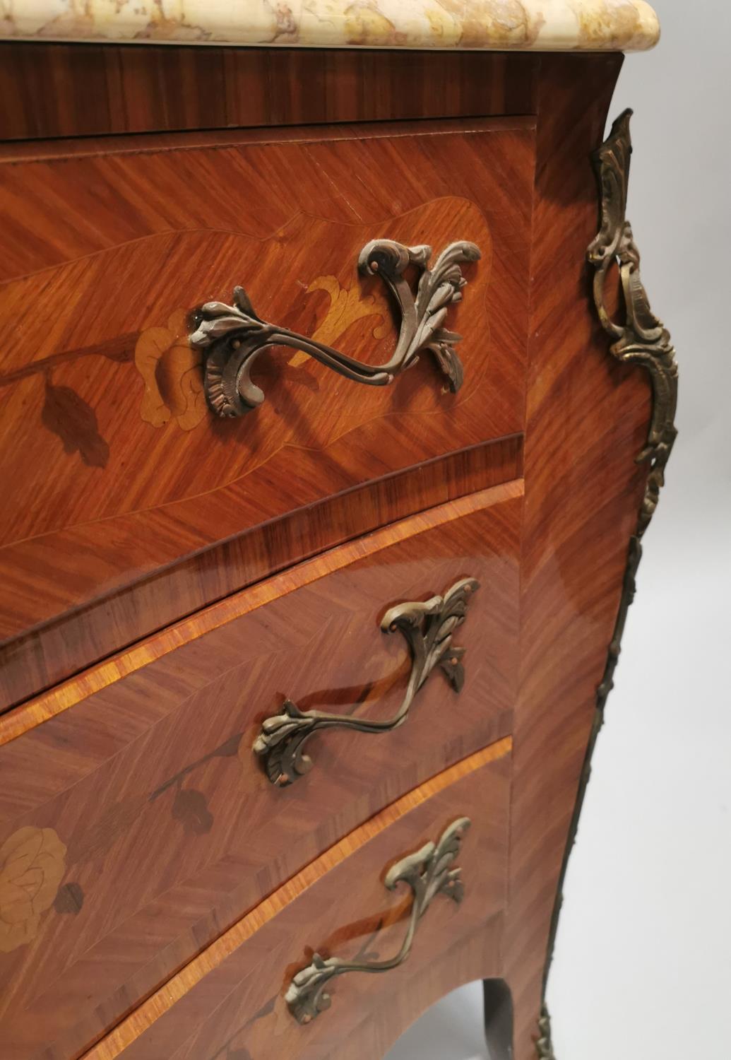 French kingwood and inlaid commode. - Image 5 of 5