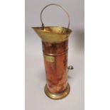 Brass and copper coal bucket.