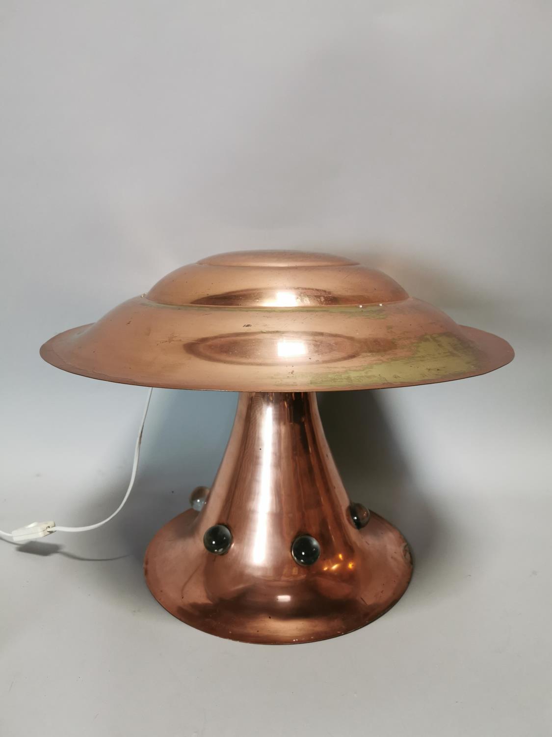 Art Deco copper table lamp.