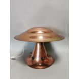 Art Deco copper table lamp.