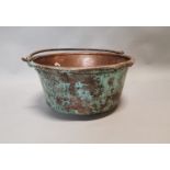 19th C. copper log bucket.