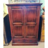 Mahogany two door side cabinet.