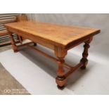 Oak farmhouse kitchen table.