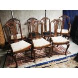 Edwardian mahogany dining chairs.