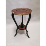 19th C. inlaid rosewood wine table.