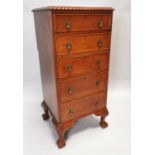 Edwardian mahogany tall boy chest.