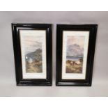 Pair of Maurice C Wilkes watercolours.