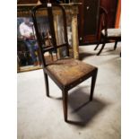 Edwardian mahogany side chair.