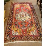 Hand knotted Persian rug.