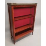 Edwardian mahogany free standing bookcase.