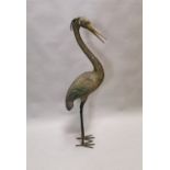 Bronze model of a Stork.