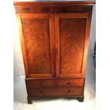 Georgian mahogany wardrobe.