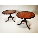 Pair of Edwardian wine tables.