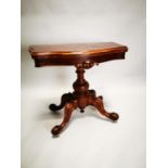 Victorian oak card table.